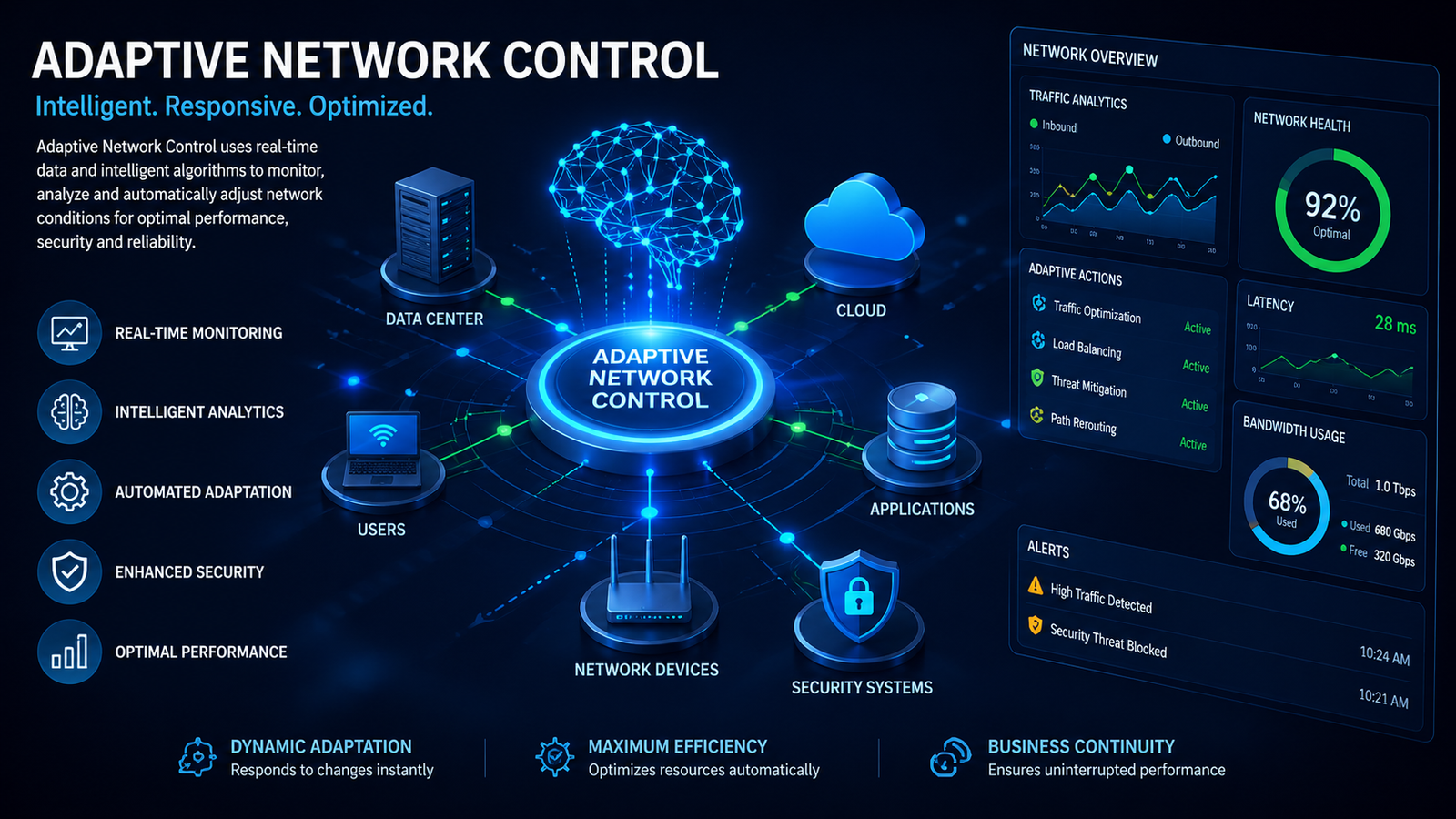adaptive network control for smarter scalable network management