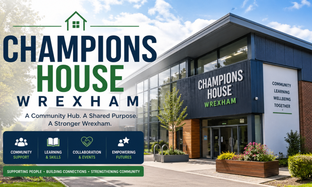champions house wrexham community hub growth impact