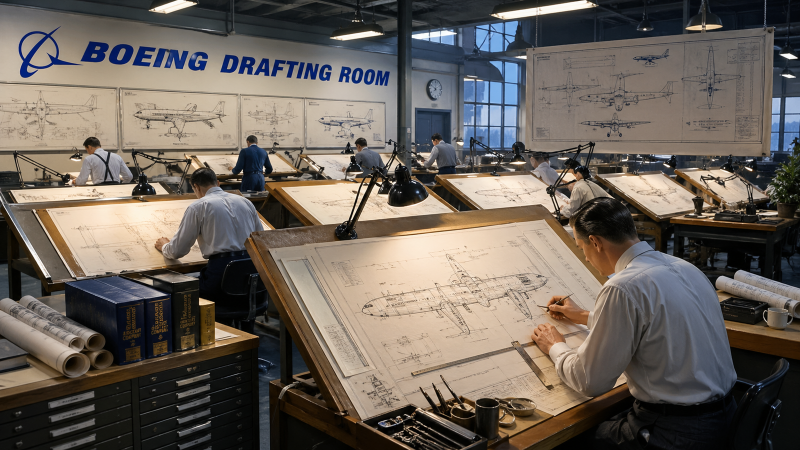 boeing drafting room history, design process, and modern evolution
