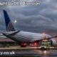Boeing 787-8 Dreamliner on transatlantic flight route over the Atlantic Ocean