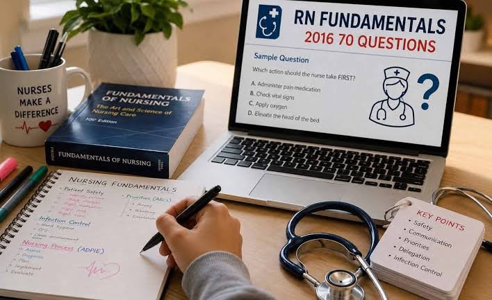 RN Fundamentals 2016 70 Questions: A Complete Study Guide for Nursing Students